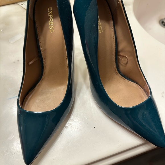 Express Shoes - Express Dark Teal Women's Heels